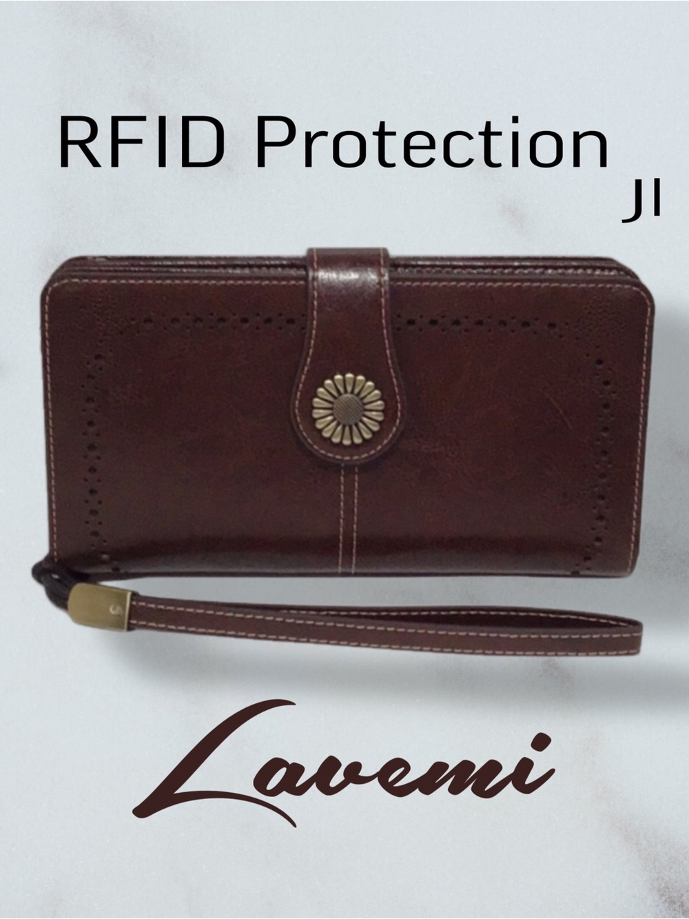 LAVEMI Leather Wallet with RFID Blocking NIB